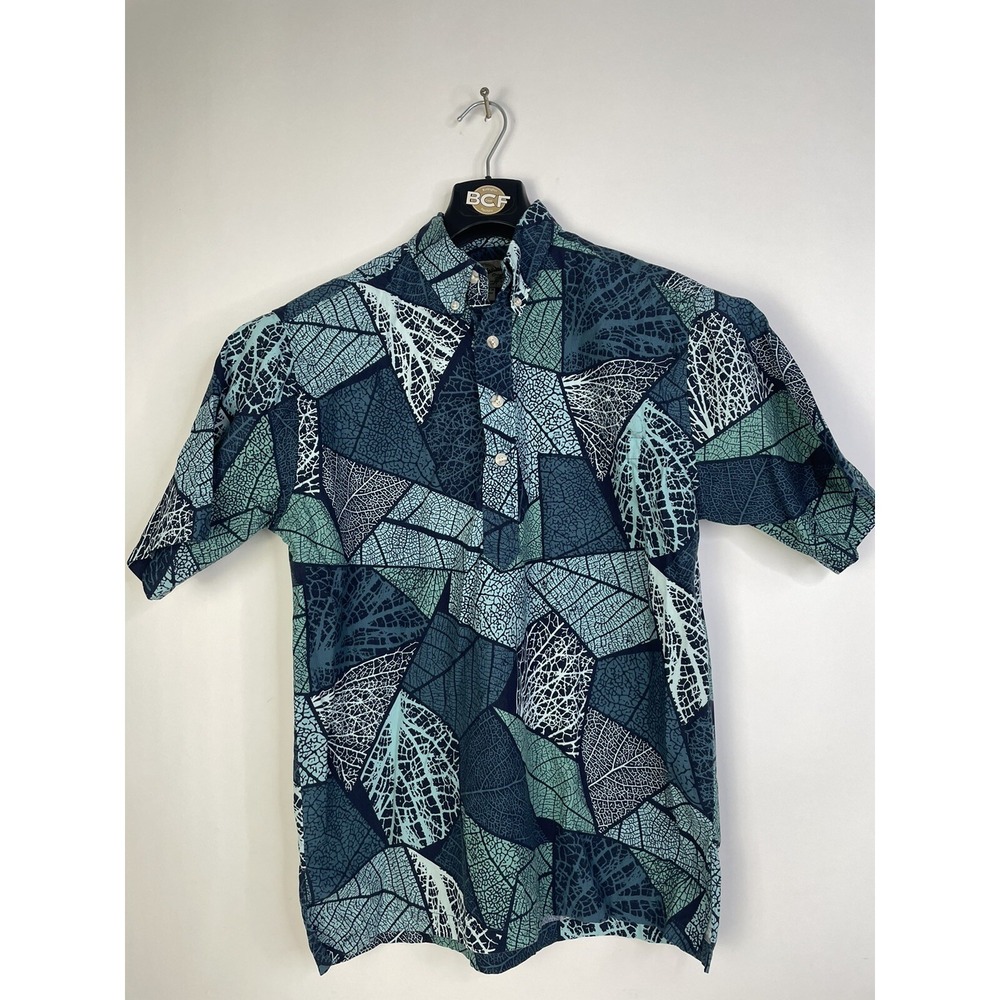 Hilo Hattie Shirt Mens Small multi color buttondown 3 button front hawaii made